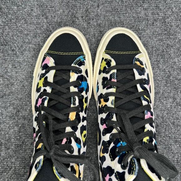Converse Chuck 70 Hi Shoes Womens 9.5 Colorful Velvet Cheetah Print Chuck Taylor - Picture 11 of 14